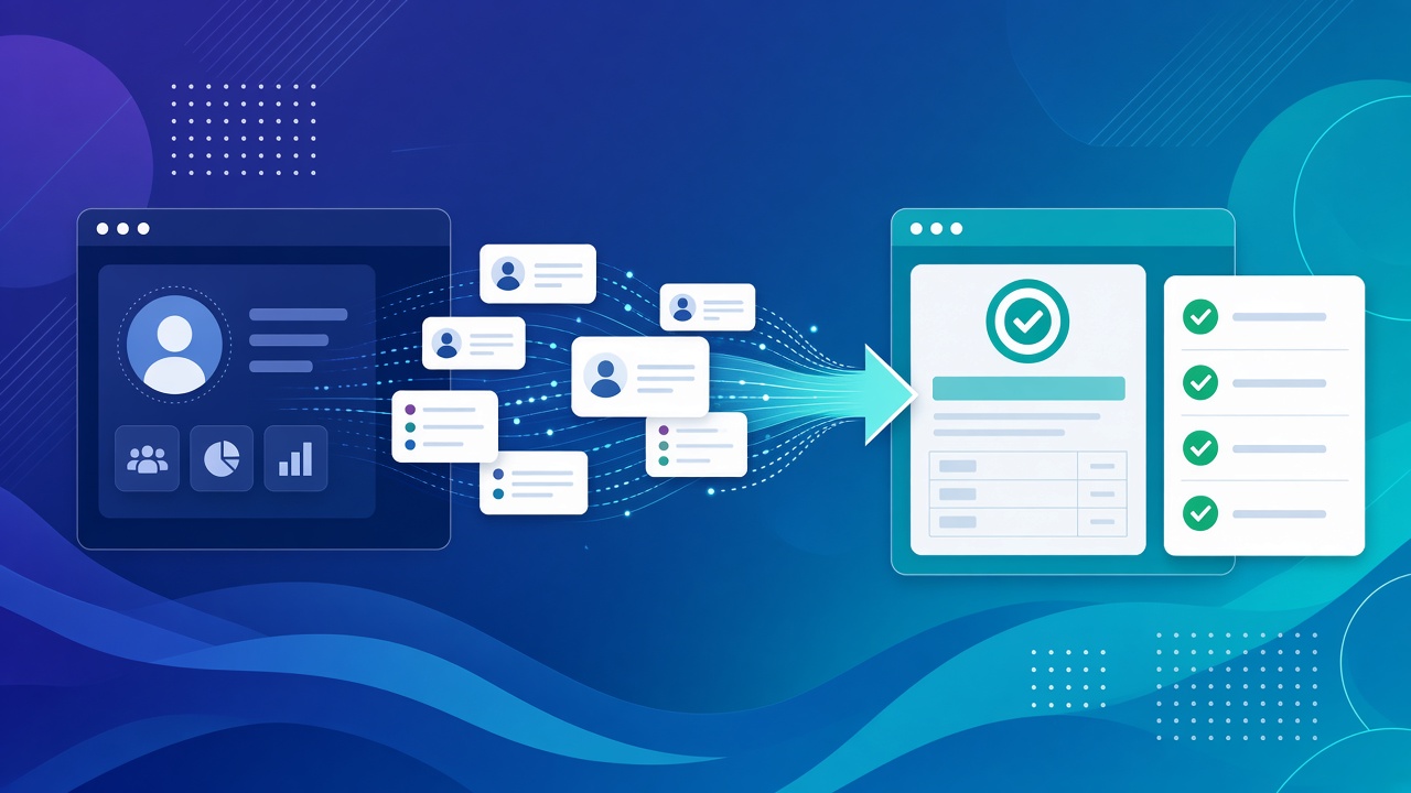 Перенос данных между двумя CRM-системами с проверкой по чек-листу